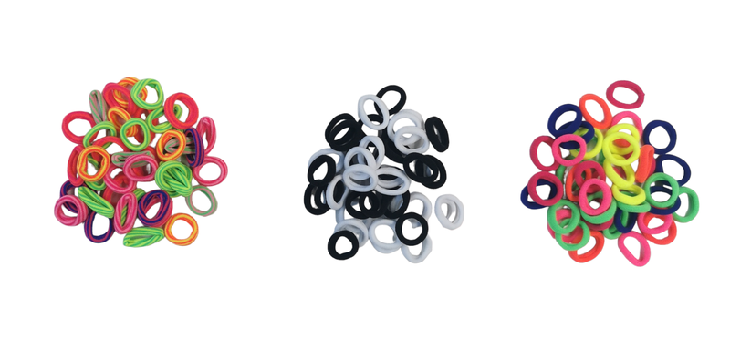 Kids Assorted Pack Hair Pony Bands - 120 Piece - 2 cm x 0.5 cm