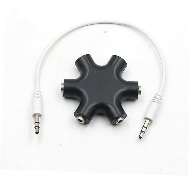 3.5mm Headphone Splitter 6-Way Audio Splitter Cable Headset Adapter Split