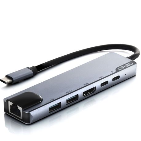 ORRO 6-in-1 Type-C Hub - 40Gbps Thunderbolt, HDMI, USB C & A, Ethernet Image