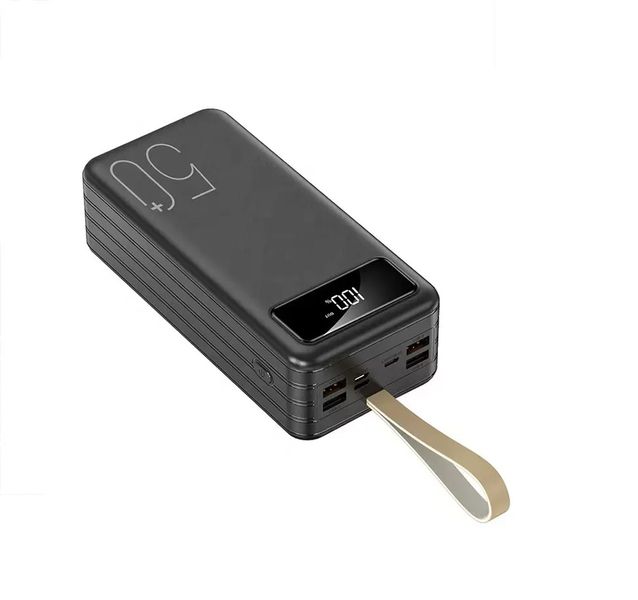 50000mAh High Capacity Fast Charging With 4USB Ports And 4 Charging Cables