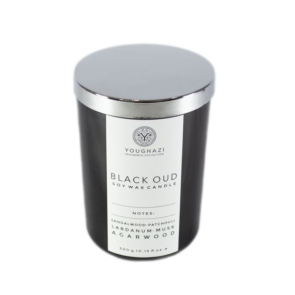 Black Oud Soy Wax Candle 300g
