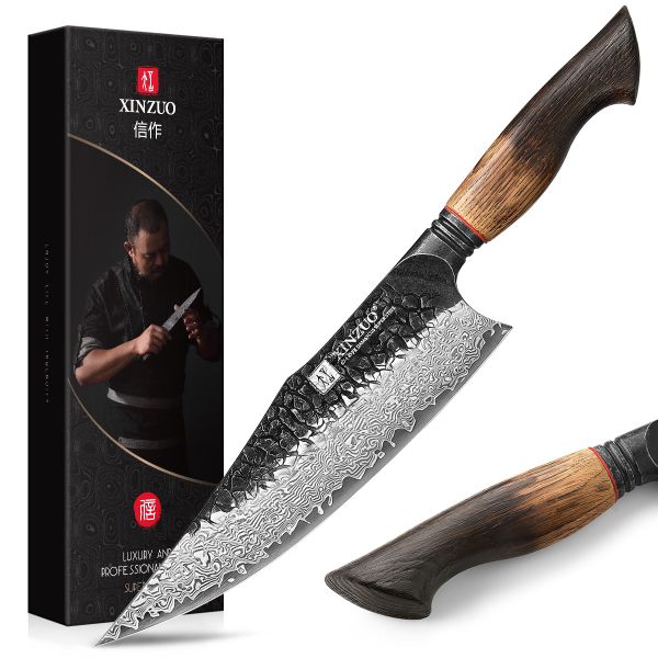 DragonScale Hand-Forged Damascus Gyuto/Chef Knife