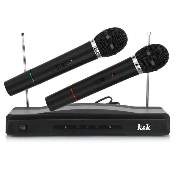 K&amp;K AT-306 Karaoke Dual Wireless Handheld Microphone