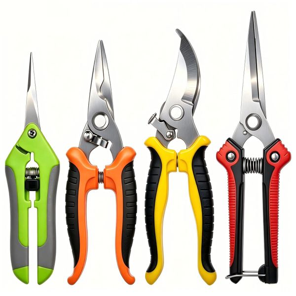 4 Garden Pruning Shears Set, Multipurpose Stainless Steel Gardening Tool