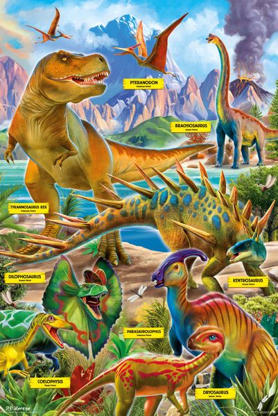 P.D. Moreno - Dinosaurs Poster