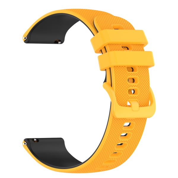 Sports Strap 20mm Compatible with Samsung / Huawei / Garmin Watch - Yellow &amp; Black
