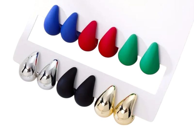 Women Stud Earrings - 6 Pairs