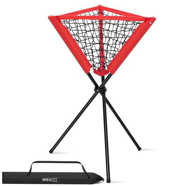 MIkaco Portable Baseball &amp; Softball Practice Organizer Net Holder