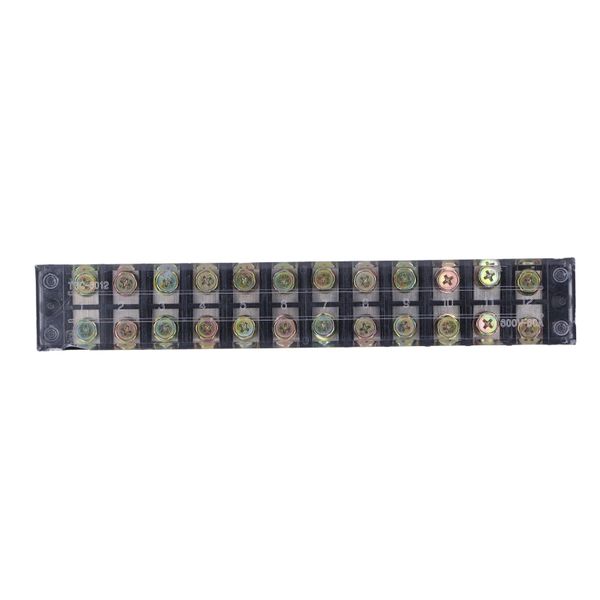 12 Position 60A 600V Terminal Strip Dual Row Screw Block with Cover