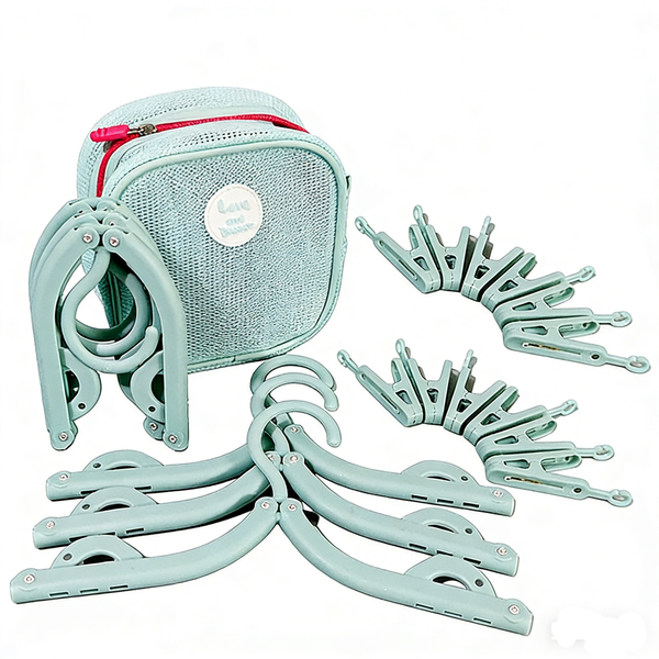 6Piece Portable Foldable Clothes Hangers Set for Outdoor Travel Essentials
