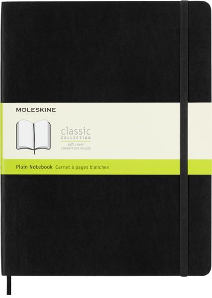 Moleskine Soft Black Extra Large Plain (19 x 25cm Softcover)