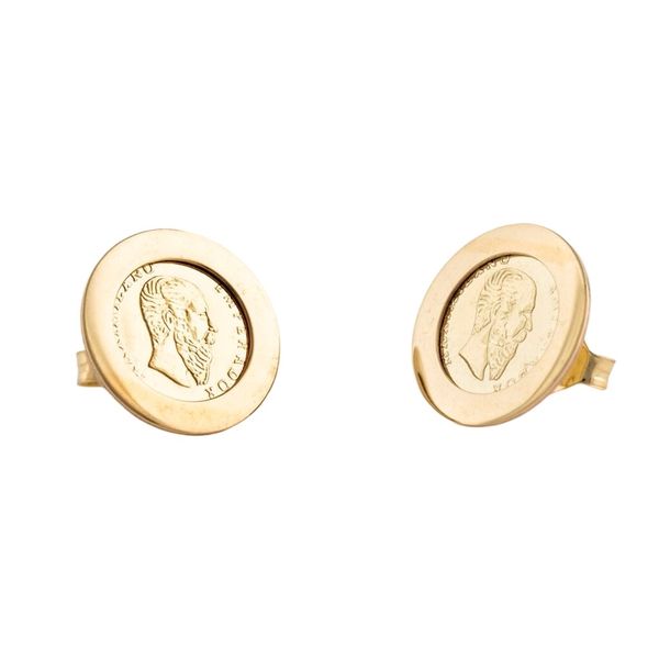 Peso Stud Earrings in 9kt Gold