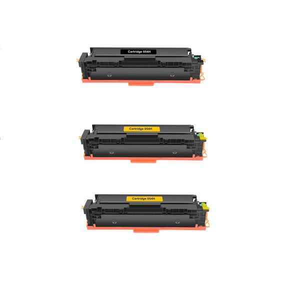 Compatible Toner is compatible with Canon 054 Black x 1 + 054H Yellow x 2