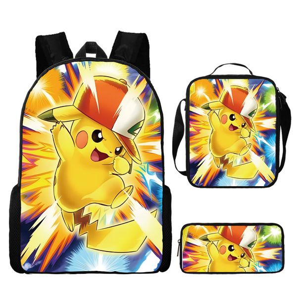 Kids School 3-Piece Backpack: Lunch Box &amp; Pencil Case Dandy's World