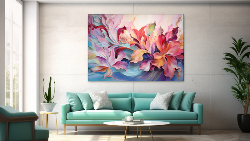 Canvas Wall Art - Lily Cascade Abstract - JT0110