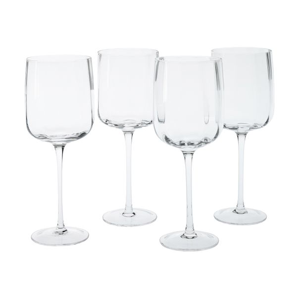 George &amp; Mason - Riviera 4 Pack Crystal Wine Glasses