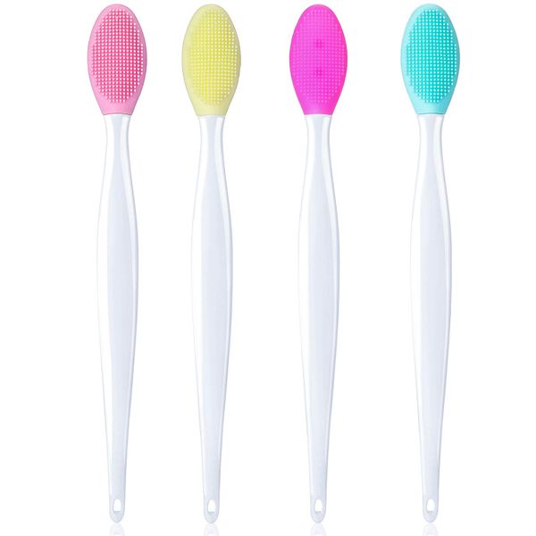 Lip Scrubber Brush – Set of 4 Silicone Exfoliating Lip and Face Brush