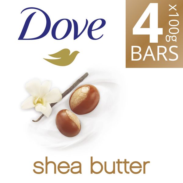 Dove Shea Butter Moisturizing Bar Soap 4x100g