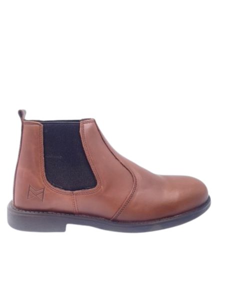 MEARS Cognac Cow Leather Chelsea Boot