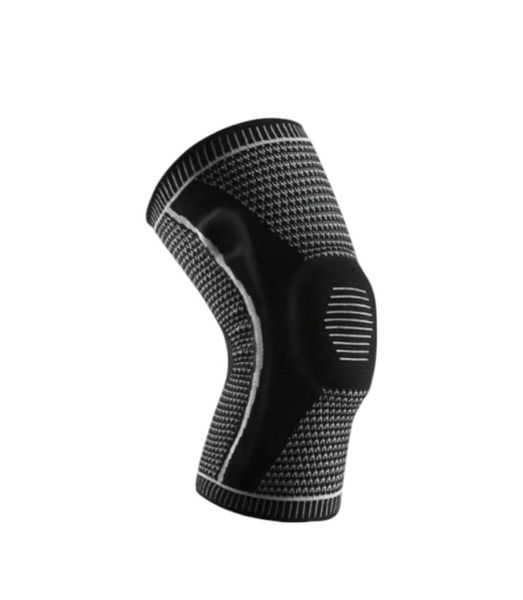 Fashionable Breathable Silicone Non-Slip Sports Fitness Knee Pad - Black