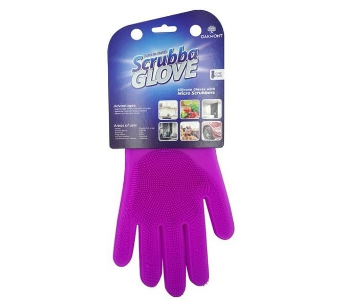 Cleaning Gloves - Pink Micro Scrubbers