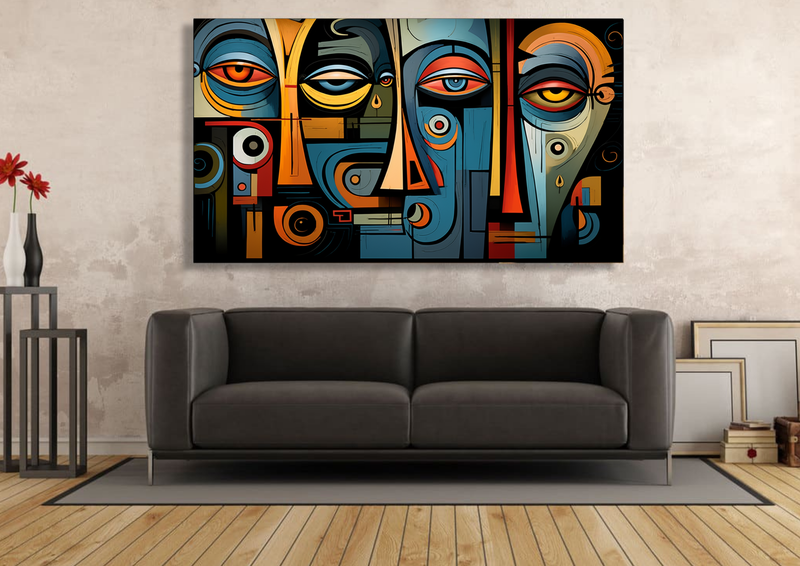Canvas Wall Art - Abstract Faces - HC0966