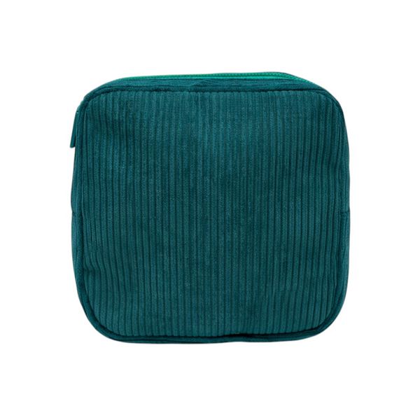 Compact Corduroy Cosmetic Storage Pouch