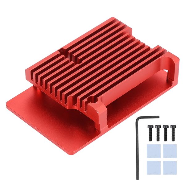 Red Aluminum Case for Raspberry Pi 4B CNC