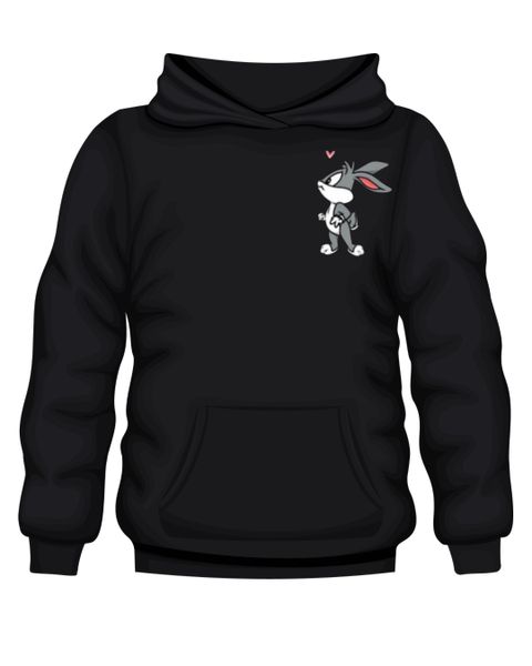 Black Hoodie - Printed - Bugs Bunny