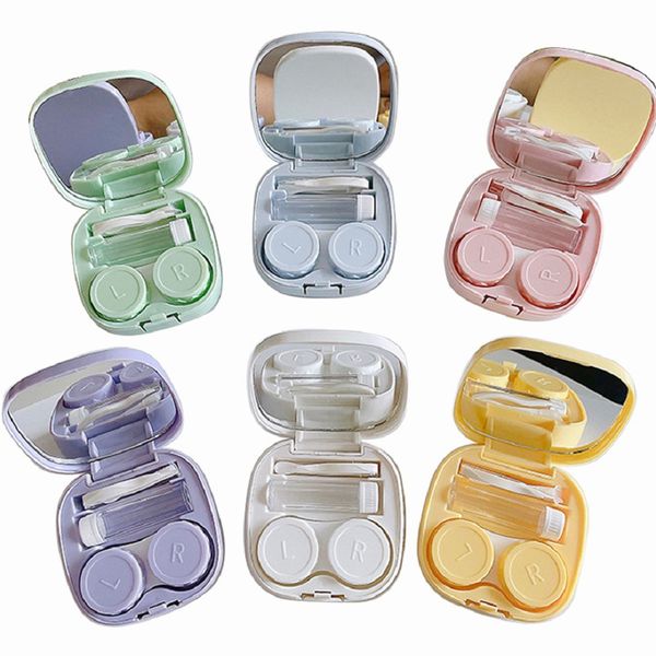 6 Packs Portable Mini Contact Lens Case with Mirror &amp; Tools