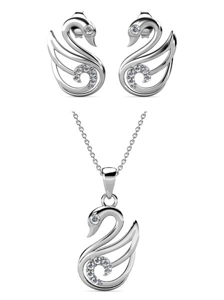 Destiny Swan Set with Swarovski Crystals
