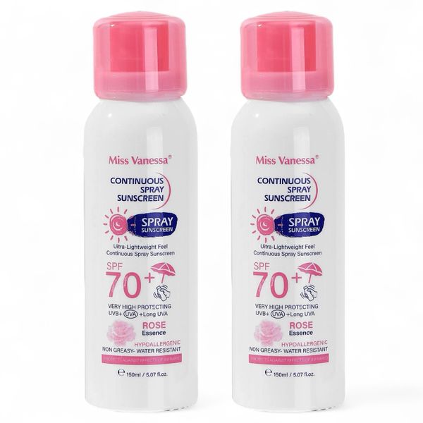 Pack of 2 - Miss Vanessa Rose Continuous Spray Sunscreen SPF 70+