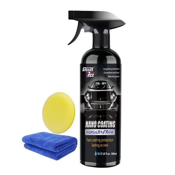 GREEDY TREE10.15oz 3-in-1 Quick Ceramic Coating Spray for Cars