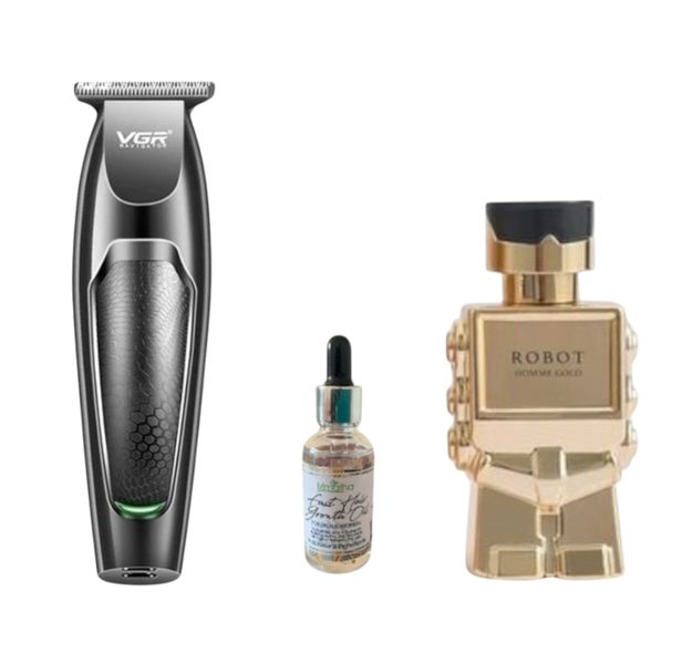 Wireless Hair &amp; Beard Trimmer with Robot Homme Perfume &amp; Hair Oil