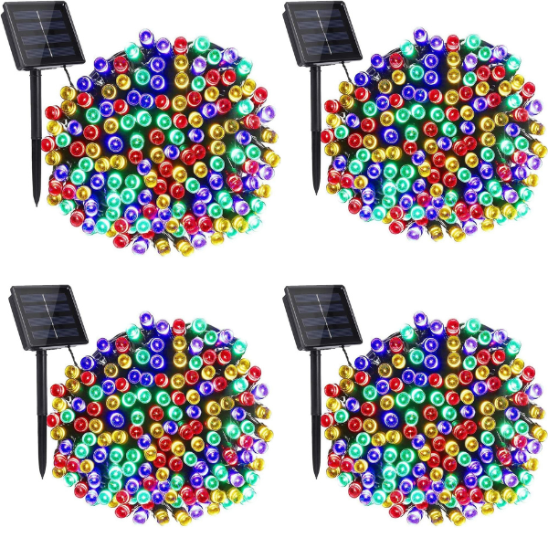 12M RGB LED Solar Powered Fairy Light Pack of 4