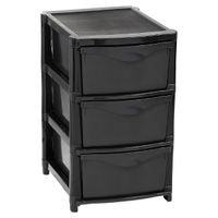 Pride - Drawer Unit / 3 x Unassembled Drawer Unit - Black