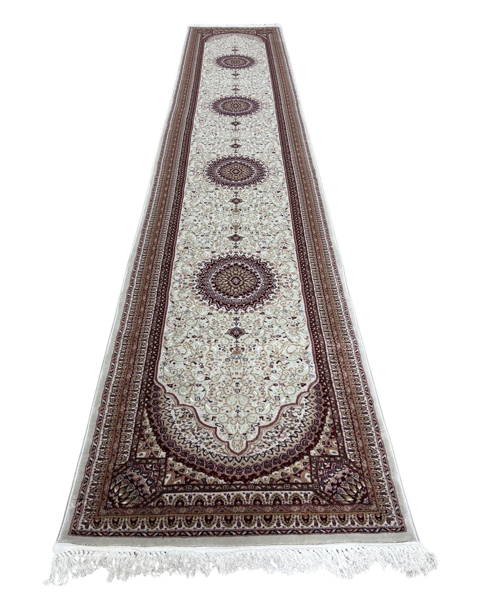 Machine Made Cream Runner/Rug 500 x 100 cm Buy Online in South