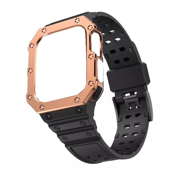 Shockproof TPU Strap and Case for Apple Watch Series 6 7 8 and SE 38 40 41