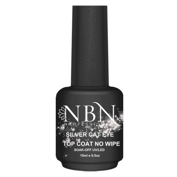 NBN Professional Silver Cat Eye No Wipe Top Coat 15ml
