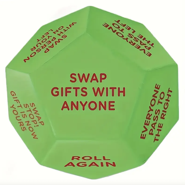 12-Sided Christmas Gift Exchange Dice