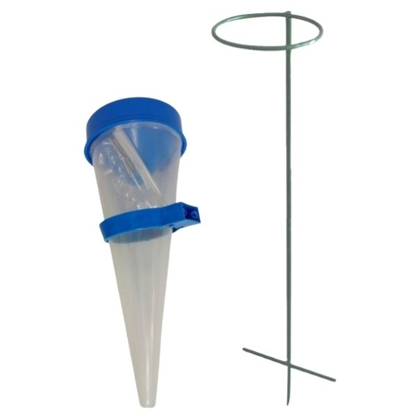 Rain Gauge (Blue 100mm) with Green Metal Stand Buy Online in South