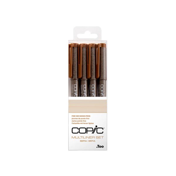 Copic Multiliner 4 Piece Sepia Set