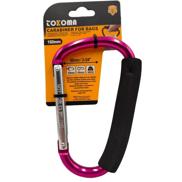 Tokoma 160mm Pink Carabiner for Bags