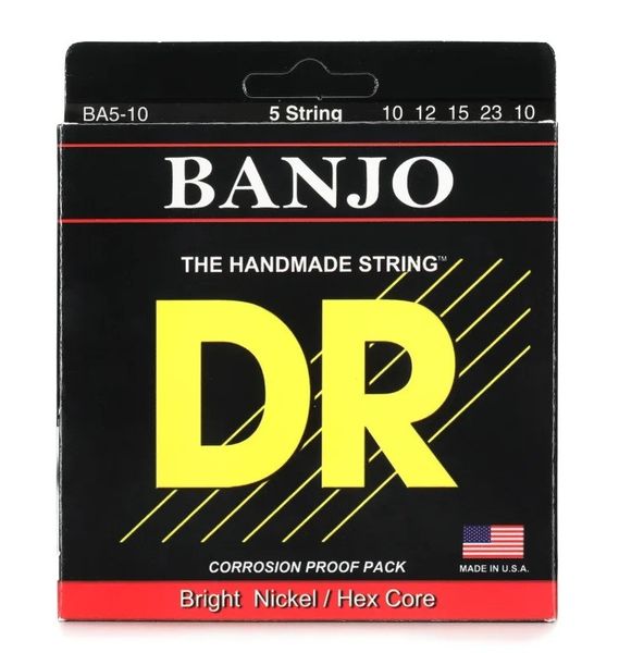 DR Strings Original Style Banjo Strings - .010-.023, Medium