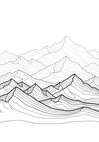 Contour Mountain Range image