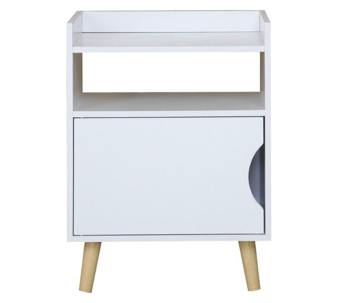 Niaz Bedside Cabinet White 300 x 400 x 550 mm