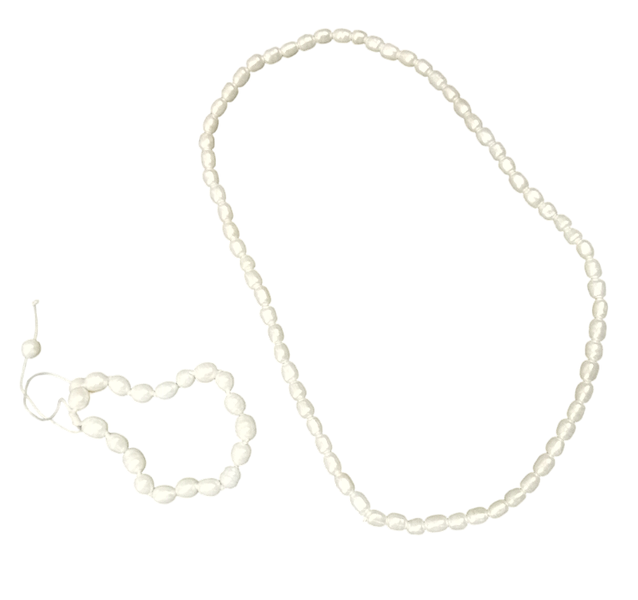 Pearl Adjustable Bracelet-Anklet and Necklace Set - Waterproof