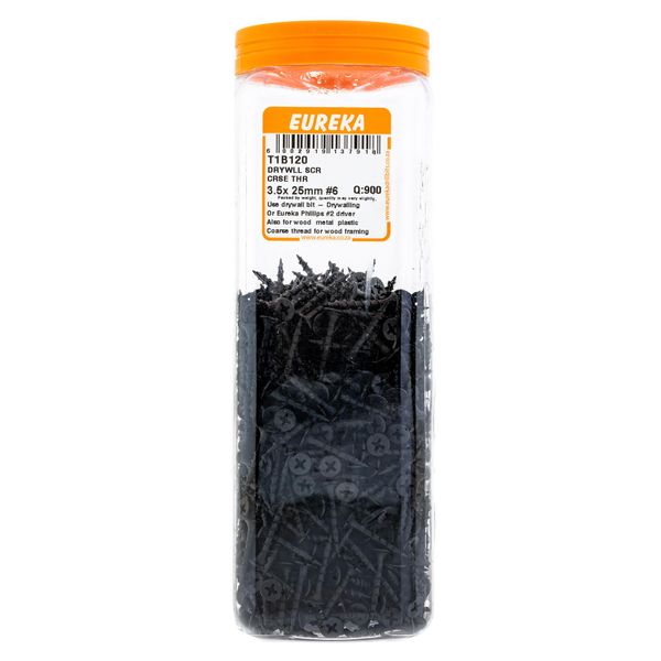 EUREKA Drywall Screw Coarse Thread 3.5 x 25mm #6 Q:900 T1B120