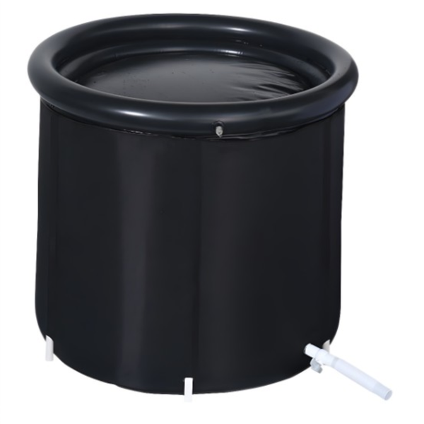 XL Cold Plung Ice Bath Tub Portable PVC Cold Water Bathtub 80cm - Black