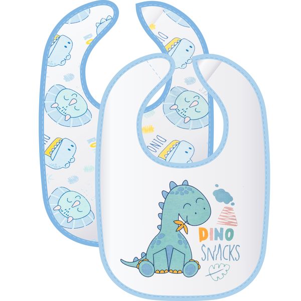 SQUIGGLE Baby 2 pack Jersey Bibs - Bear - 0-36 months